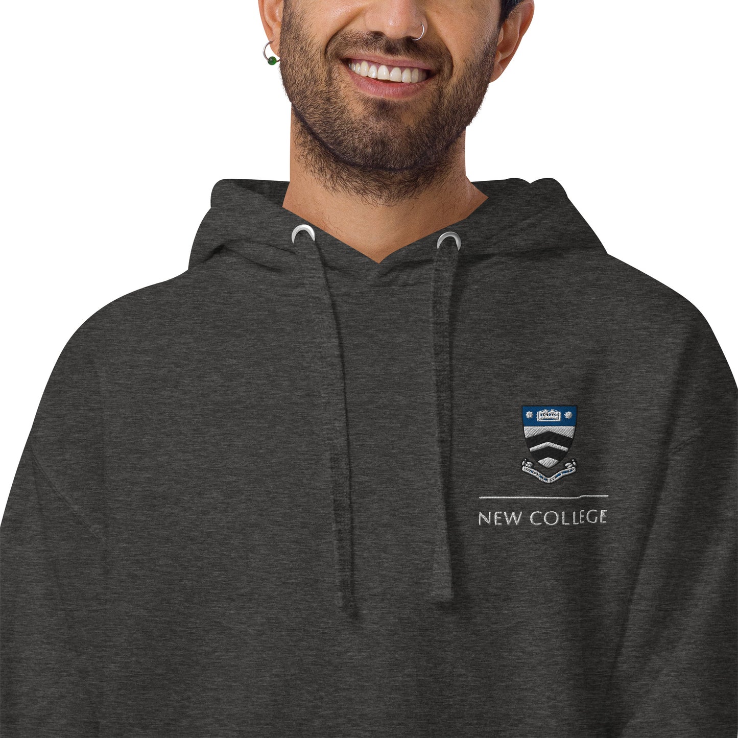 New College Embroidered Premium Hoodie