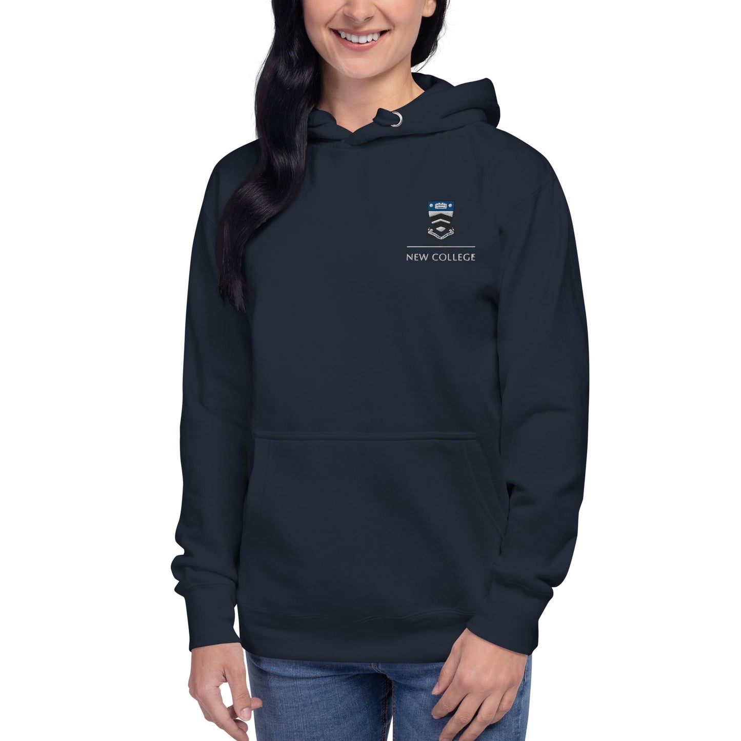 New College Embroidered Premium Hoodie